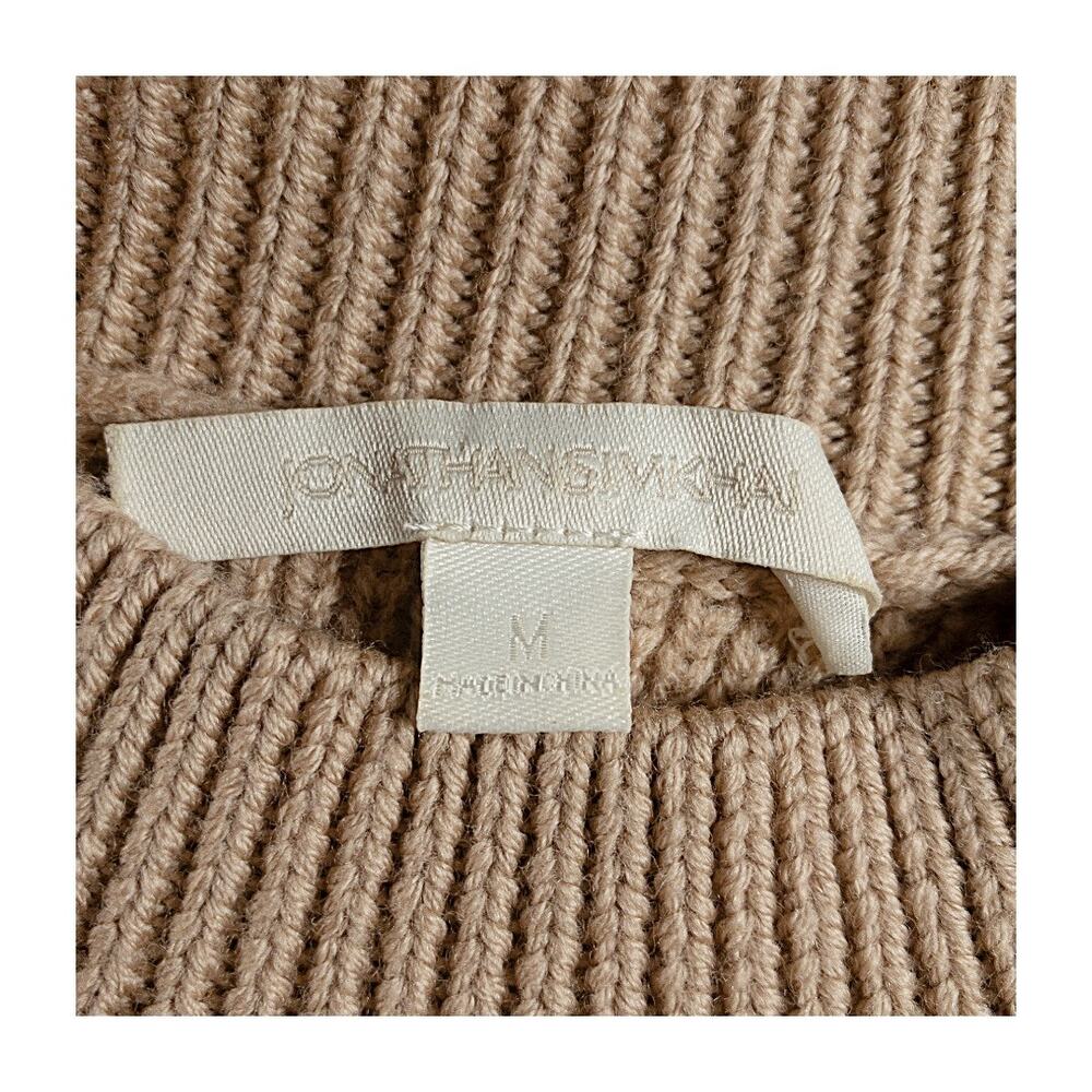 Jonathan Simkhai Women 100% Wool Balloon Sleeve Sweater Beige - Picture 5 of 11
